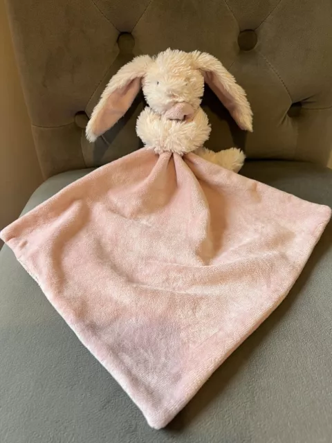 M&S Pink Velour Baby Blankie Comforter Soother  Raggie Toy Hardly Used!