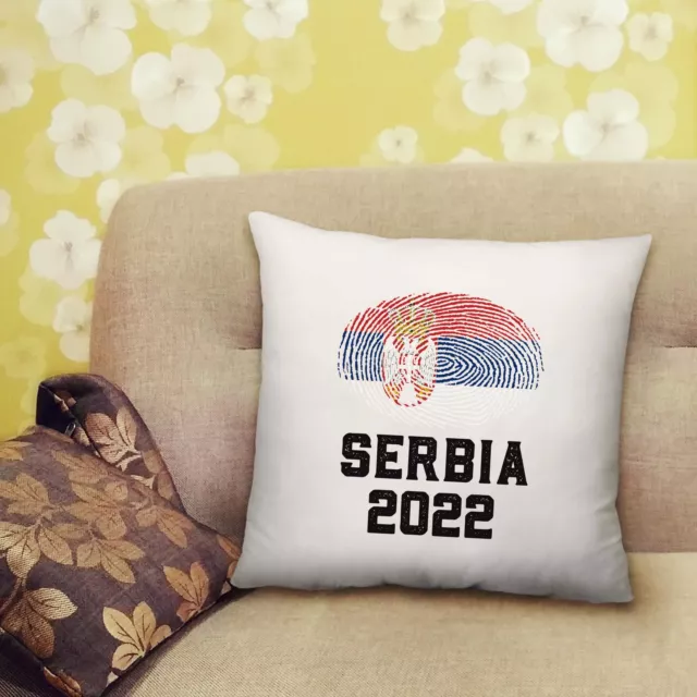 Serbia Football World Cup Supporters Cushion Gift with Insert - 40cm x 40cm
