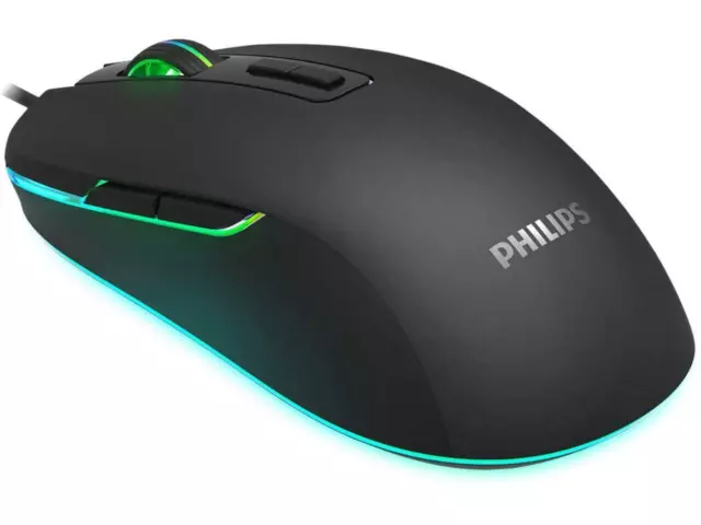 PHILIPS RGB Wired Gaming Mouse,  Adjustable DPI,Comfortabl,Ergonomic Optical PC