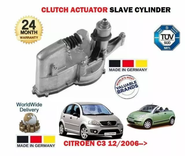 For Citroen C3 1.4 1.6 Hdi Vti 2006-> New Clutch Actuator Slave Cylinder 2182.C7