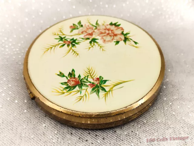 Melissa-Nice Floral-Vintage Ladies Powder Compact -8cm 3