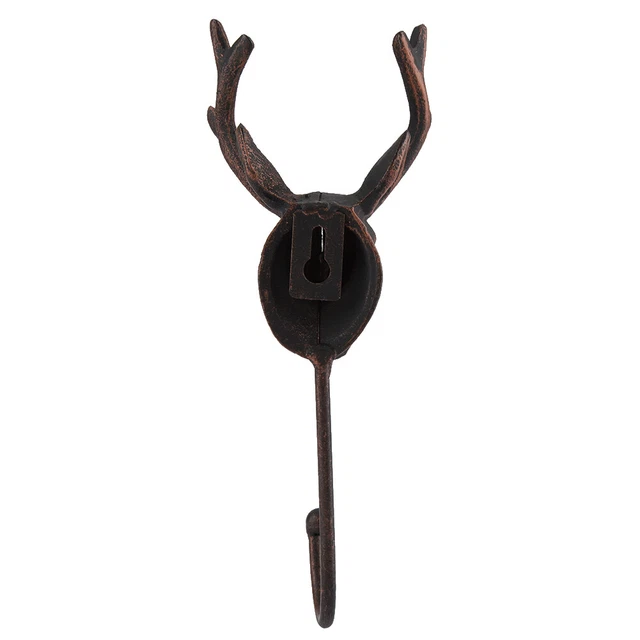 (Copper Red)Wall Hanger Deer Antler Style Decor Coat Bag Rack Organizer US