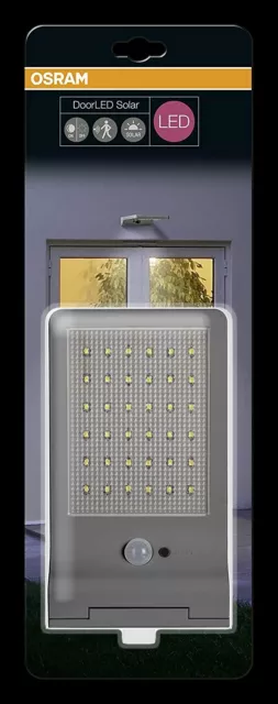 OSRAM LED Doorled Solar Leuchte Multi-Sensor silber 3W kaltweiß EEK:G (Spek A-G) 3