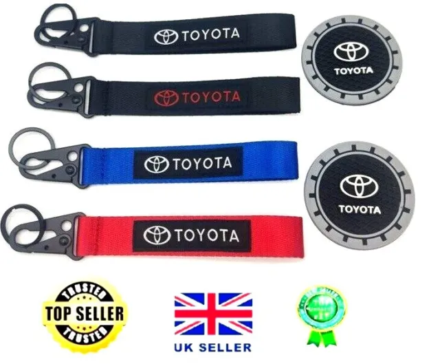 Toyota Lanyard Wrist Strap Key ring chain 2 x Cup Coaster Pad✅ id card holder UK