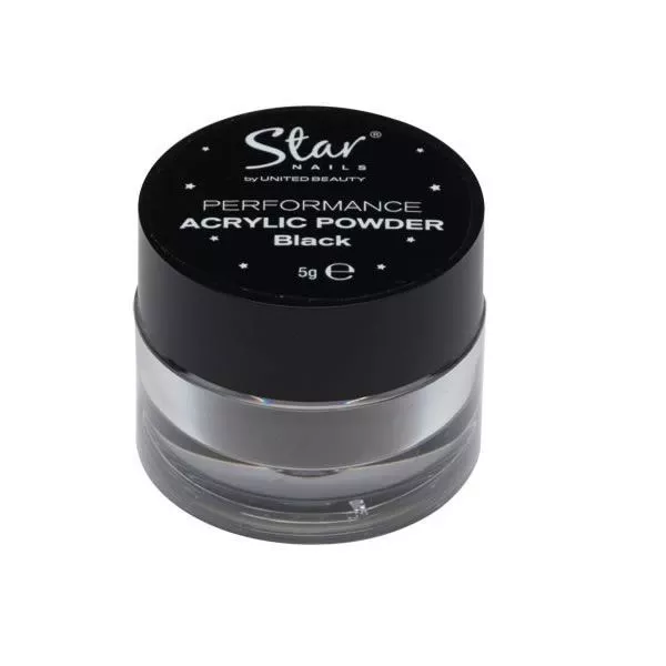 Star Nails Performance Acrylique Noir Pur Poudre 5g Ongle Système Kit