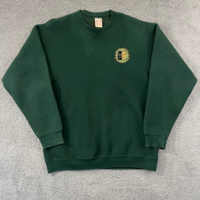 Vintage Silicon Valley Sweatshirt Adult L Green California Internet 90s Pullover