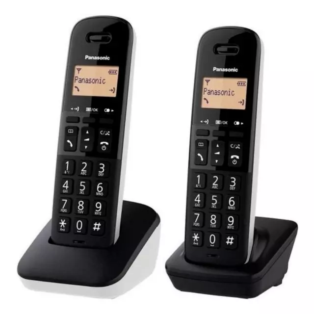 TELEFONO CORDLESS DUO Panasonic con tasti grandi per casa kx-tgb612 senza  fili EUR 38,99 - PicClick IT
