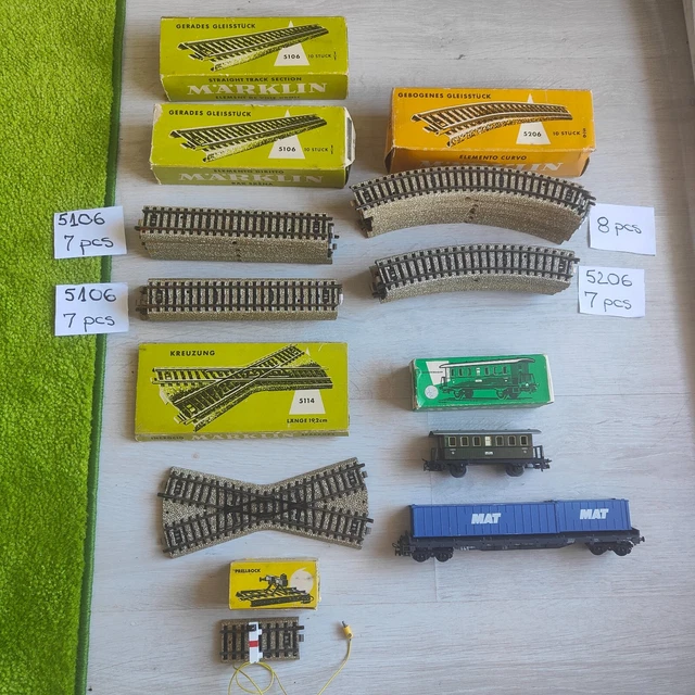 Lot De 8 Wagons Marklin Anciens HO Métal – Années 1950, Collectionneur