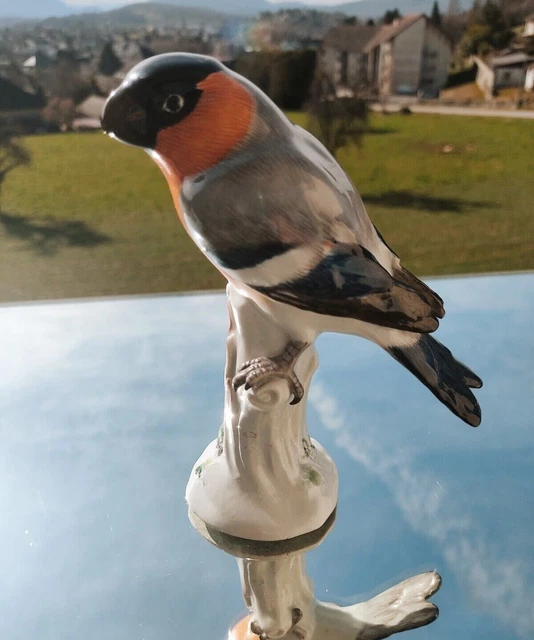 Figurine Oiseau Porcelaine Chardonneret Unterweissbach Années 50 - Pièce Collector