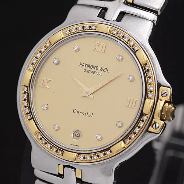 Raymond Weil Parsifal 9190 Men's Swiss Quartz Watch Gold & Diamond Dial & Bezel Raymond Weil Parsifal 9190 Men's Swiss Quartz Watch Gold & Diamond Dial & Bezel