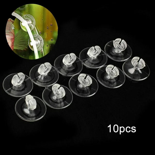 Versatile 10-Pack Suction Cups for Holding Air Line Pump Tubes in Aquarie