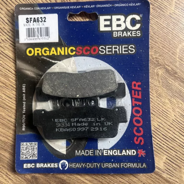 Fits YAMAHA CYGNUS NXC125 / YW125 / SYM SB250 FRONT BRAKE DISC PAD - EBC SFA632