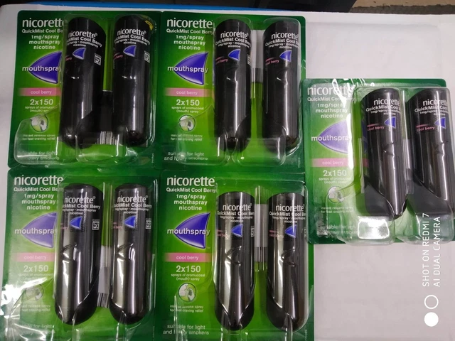 Nicorette Quickmist Aerosoles Boca Baya Fría Nicotina 5 Paquetes Dobles Julio 2024