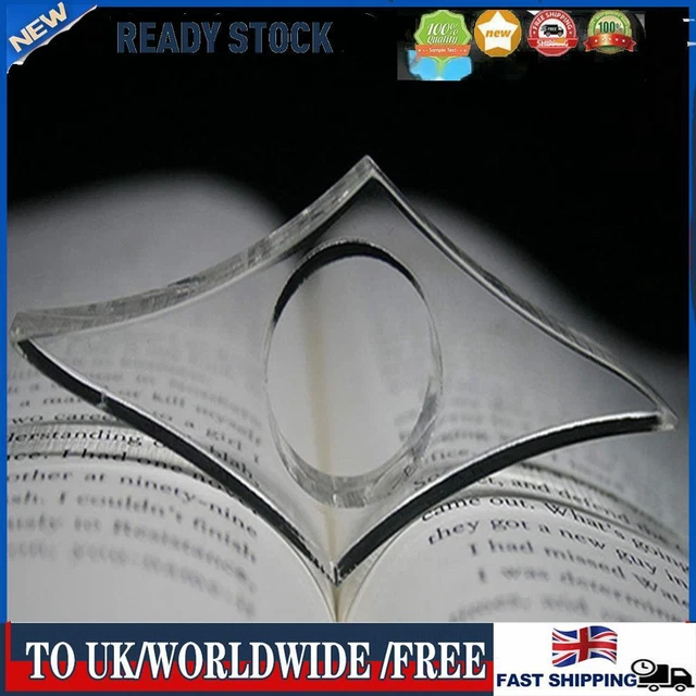 Acrylic Book Paper Clips Page Holder Stationery School Office Bookmarks (M)
