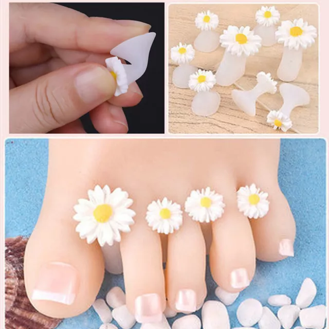 8 Stück Zehentrenner Silikon DIY Nail Art Pediküre Maniküre Blumenform 2