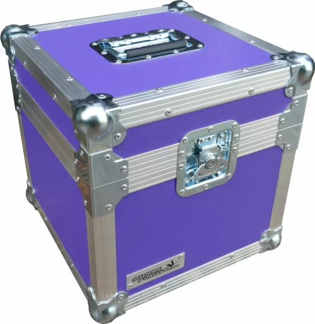 Flight Case Swan 12" Single LP 100 Vinyl Record Box (Purple Rigid PVC)