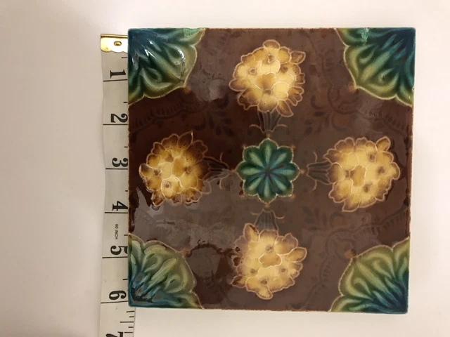 MINTONS TILE  6X6” Glazed Antique 6