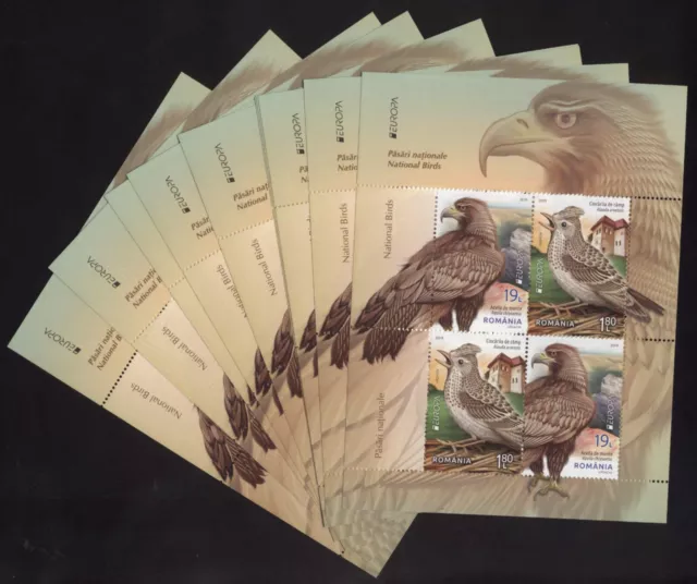Aufl. 7200 (!): WHOLESALE: 10 BLOCKS 785 II Rumänien 2019 Europa CEPT Einheimisc