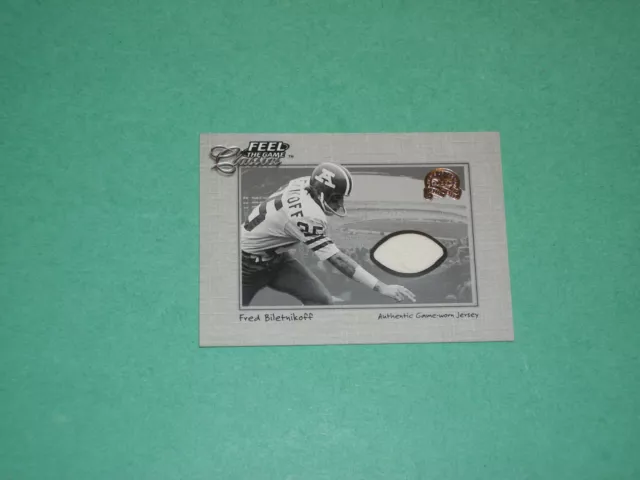 Fred Biletnikoff Game Used Jersey Card 2000 Fleer Classics Football Raiders!!!!!