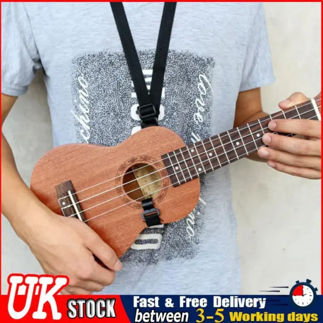UK Adjustable Nylon Neck Strap Sling with Hook for Ukulele Guitar Mandolin