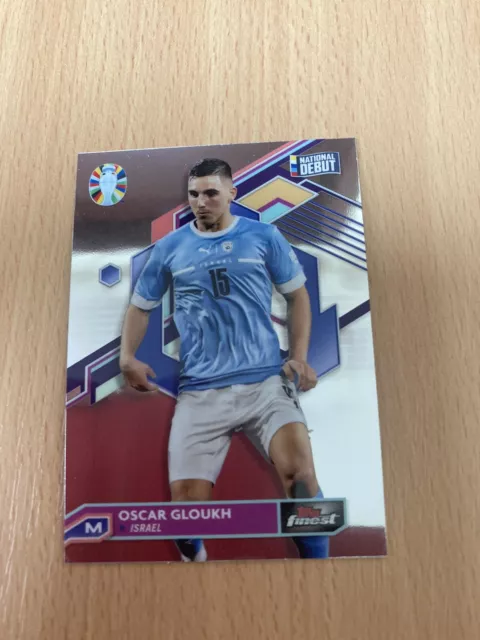 Topps Finest Euro 2024 Trading Card Oscar Gloukh Israel National Debut