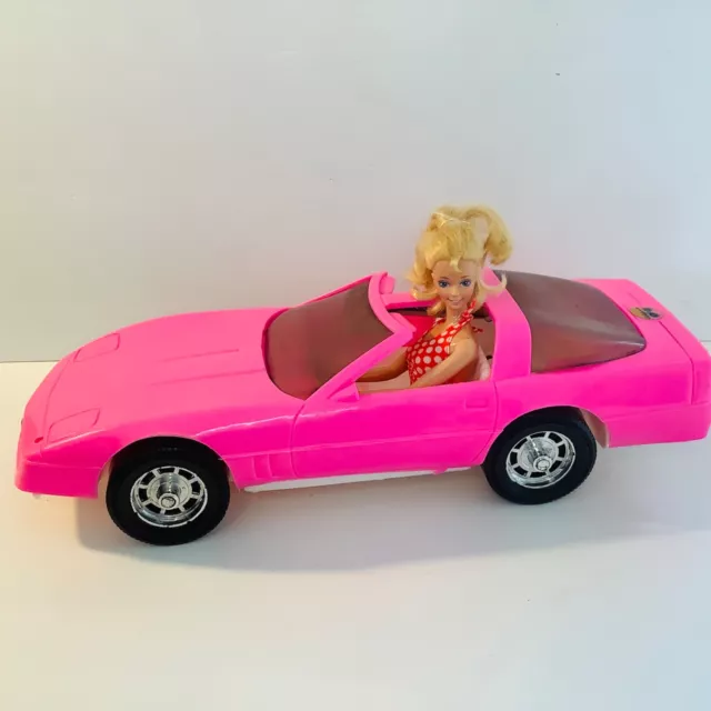 Barbie Car  Hot Pink Corvette  Vintage 1980s DOLL IS NOT INCLUDED