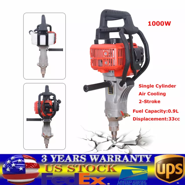 Gasoline Handheld Core Drilling Machine 4-Stroke 1.35 HP 33CC Gas Motor Portable