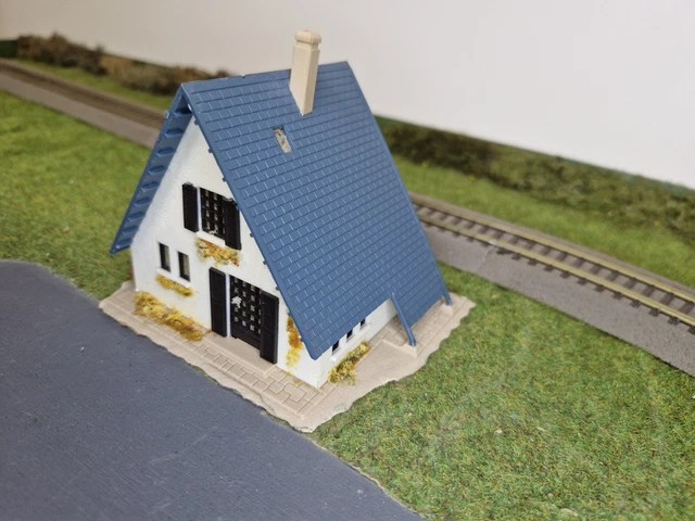 Lot Jouef HO 3 Maisons Bretonnes + Phare - Maquettes Montées Avec éclairage - Occasion