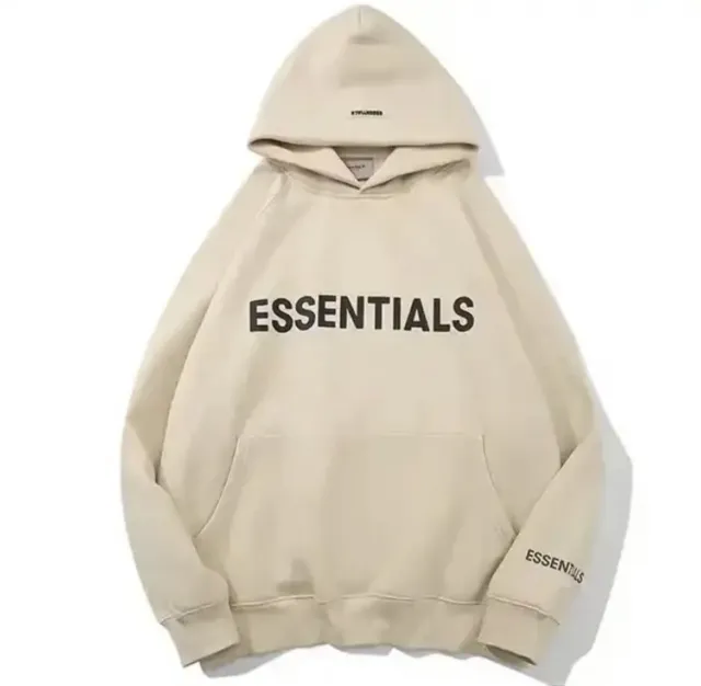 Essentials hoodie/sweatshirt unisex men and woman Light Beige/yellow s-3xl