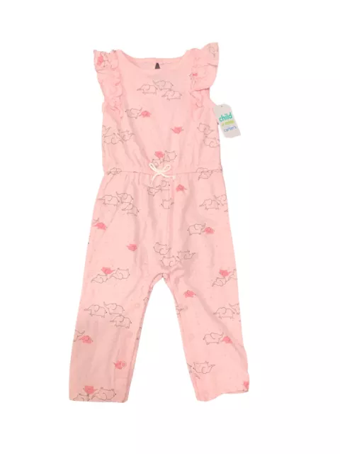 Child Of Mine By Carter’s Romper Sz 18 Months Infant Pink Elephants