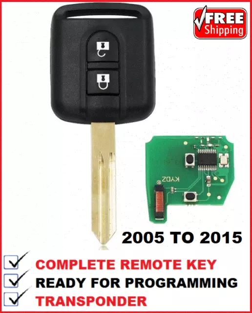 Suitable for NISSAN PATHFINDER Dualis  Navara REMOTE Car Key fob 2005 - 2015