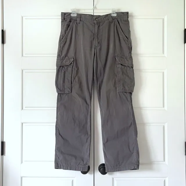 CARHARTT FORCE RELAXED Fit Ripstop Cargo Work Pants 34x30 Mens Gray ...