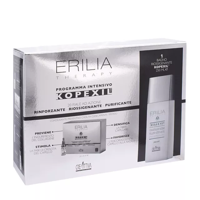 Creattiva Erilia Kopexil Kit anti - Chute: shampoo 250ml + flacons 20x8ml