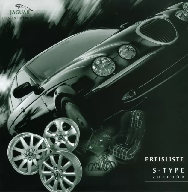 Jaguar S-Type Zubehör Preisliste 2000 12/00 price list prijslijst prisliste