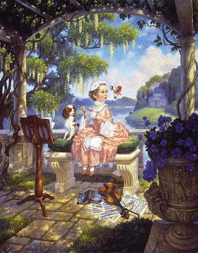 Scott Gustafson - Little Miss Muffet - S/N Lithograph - Signed - MINT