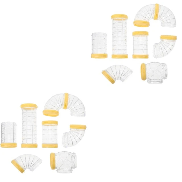 2 Sets Plastik Hamsterpfeife Meerschweinchenbett Hamsterversteck Röhre