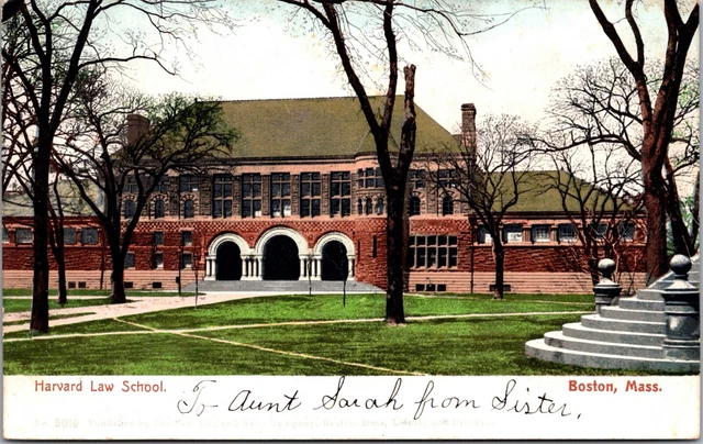 Postcard Harvard Law School in Boston, Massachusetts~132212