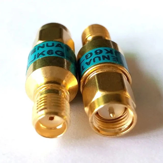 Atténuateur Coaxial RF 6dB 30W - Type N Mâle à Femelle - DC à 3 GHz - 50 Ohms