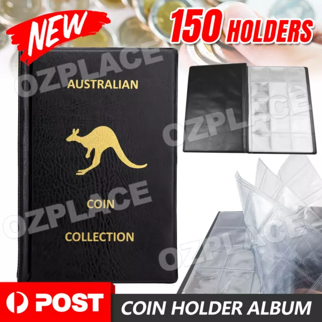 Coin Album - Australian Coin storage Folder Book Holds 150 Coins Suit 50c CenT