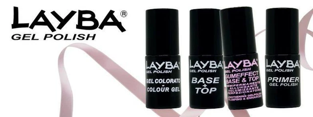 Smalto semi permanente Layba Gel Polish 5 ml tutti colori Primer Base Top Buffer