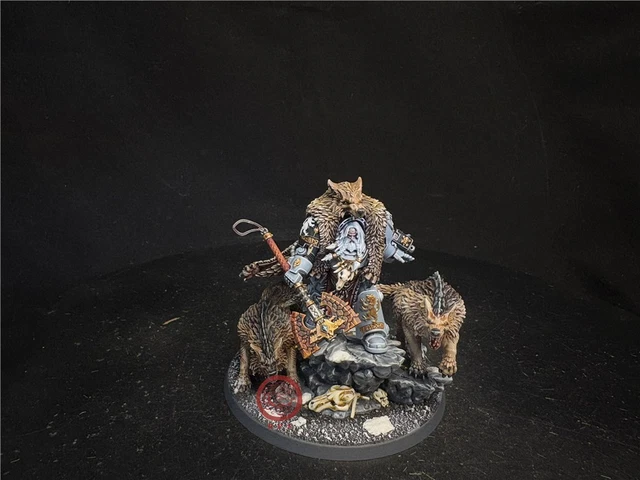 Figurine Warhammer 40k Logan Grimnar Space Wolves – Peinte Par Pro, Prête à Expédier !