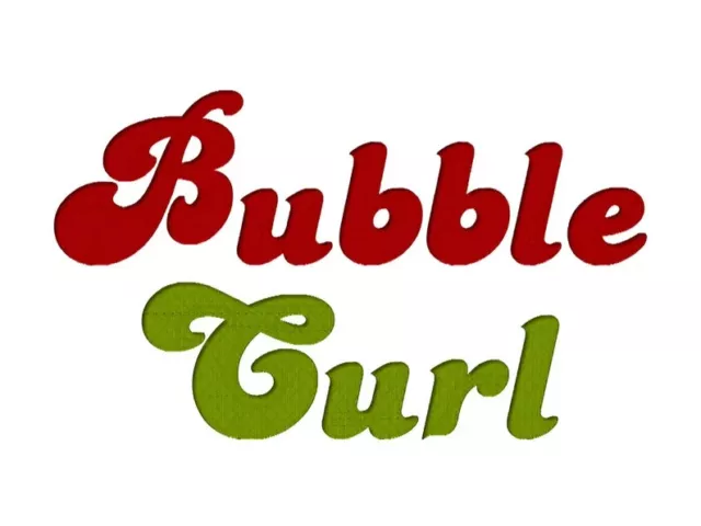 Bubble Curl Embroidery Font, Disco Vibes Embroidery Font Alphabet, BX Ready