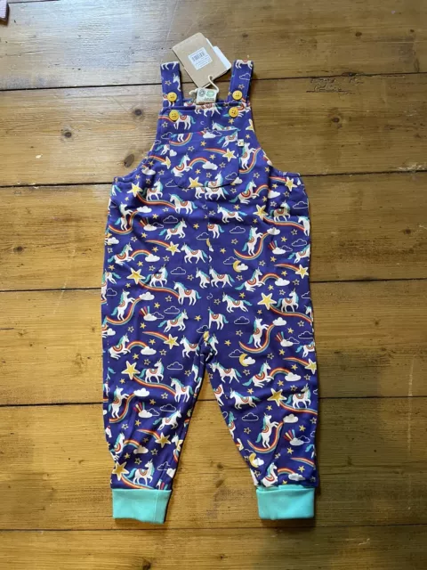 BNWT Frugi organic parsnip dungaree outfit Cosmic Unicorn Baby Girl 6-9-12 Month