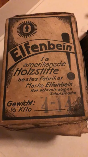 Amerikanische Holzstifte 1000 Stück Holznägel Schuster Elfenbein Vintage 4-14