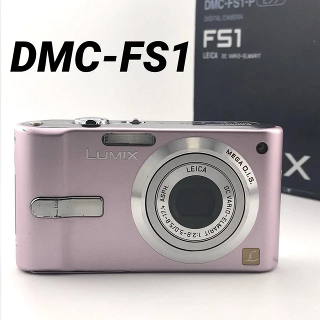 PANASONIC LUMIX DMC-FS1 Pink Compact Camera Tested Used Full