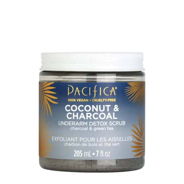 Pacifica Beauty, Coconut and Charcoal Underarm Detox Body Scrub, For Natural Deo