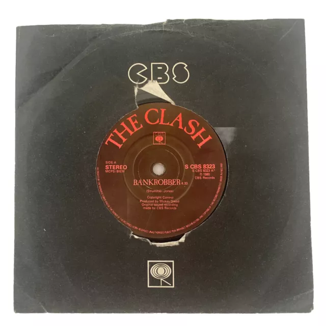 The Clash - Bankrobber 7" SIngle Schallplatte CBS8323 CBS 1980 Sehr guter Zustand/G