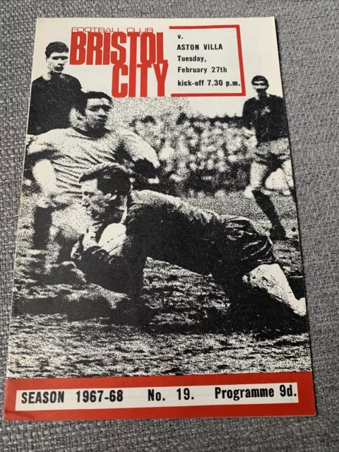 Bristol City v Aston Villa 27.2.1968