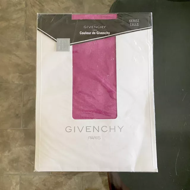 Vintage 80s GIVENCHY Paris FUSCHIA Pink SHEER To WAIST Pantyhose ~ SIZE Talls