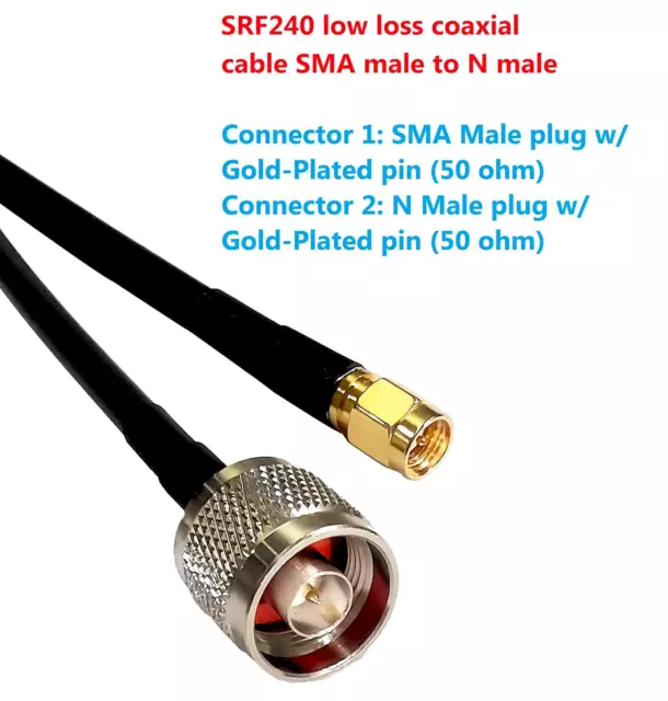 3M (3M) Câble RG58 SMA Mâle À N Prise Mâle Bas Perte RF Coaxial Câble 50ohm 9z 2